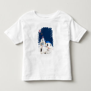 Camiseta Infantil Grécia e Ilha Grega de Santorini cidade de Oia 4