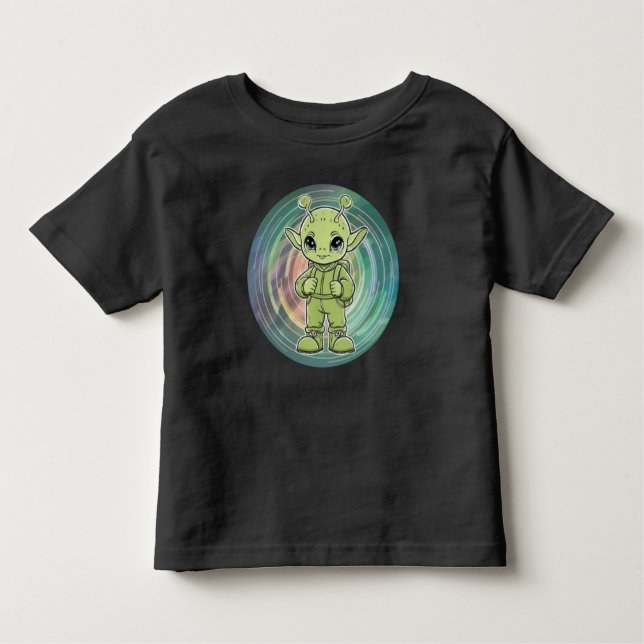 Camiseta Infantil Green Alien (Frente)