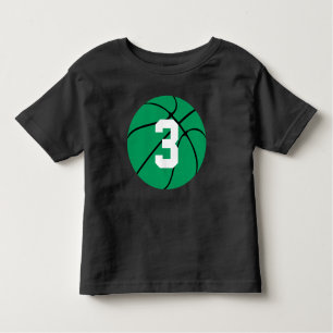 Camiseta Infantil Green Basball Kid Custom Jersey Number Todler