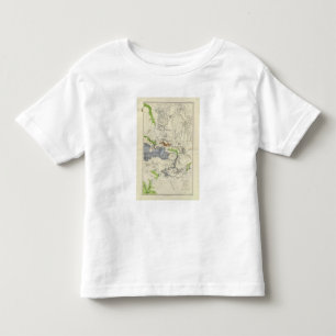 Camiseta Infantil Green River do mapa de estradas pacífico do trilh
