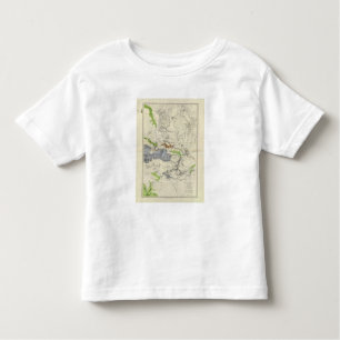 Camiseta Infantil Green River do mapa de estradas pacífico do trilho