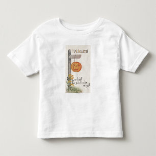 Camiseta Infantil GreetingJack-O-Lanterna do Dia das Bruxas no cargo