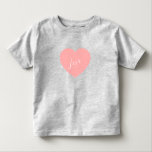 Camiseta Infantil Grey t-shirt<br><div class="desc">grey t-shirt with pink heart</div>