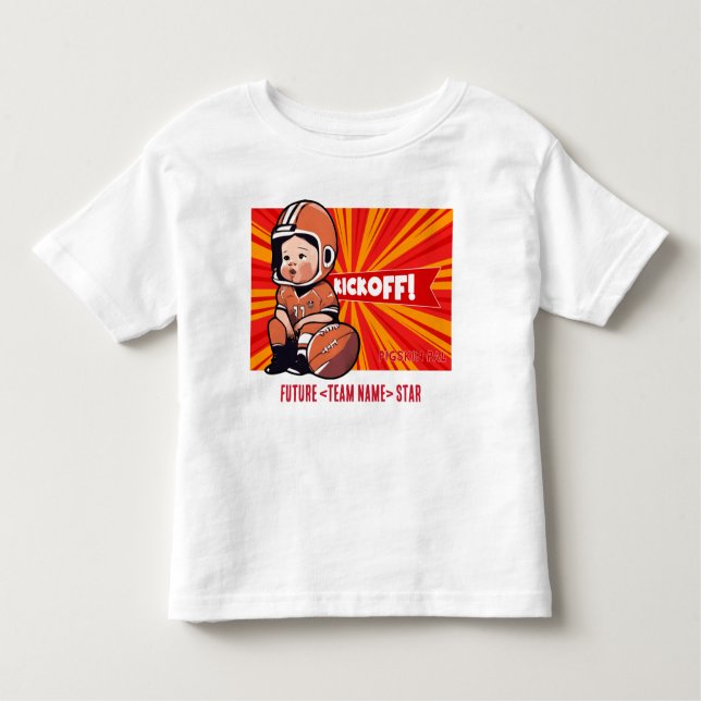 Camiseta Infantil Gridiron Spark #22 da [Team Name] personalizável (Frente)