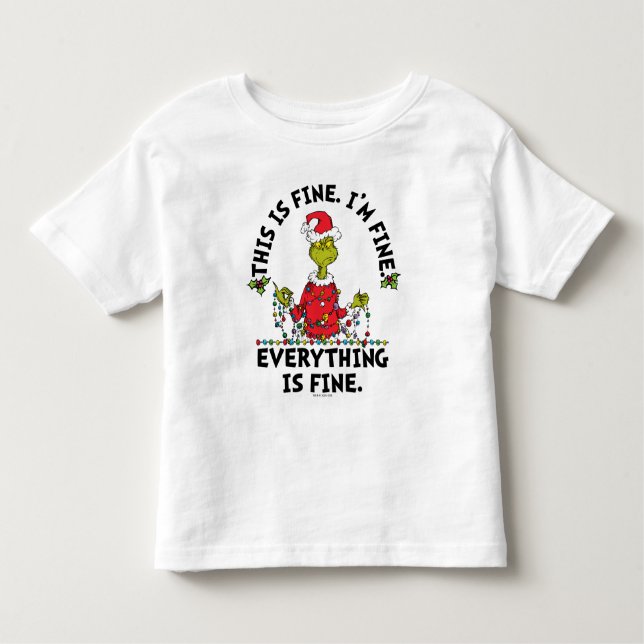 Camiseta Infantil Grinch | Everything is Fine (Frente)