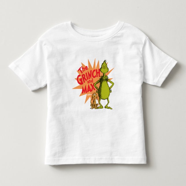 Camiseta Infantil Grinch | Grinch & Max Starburst (Frente)