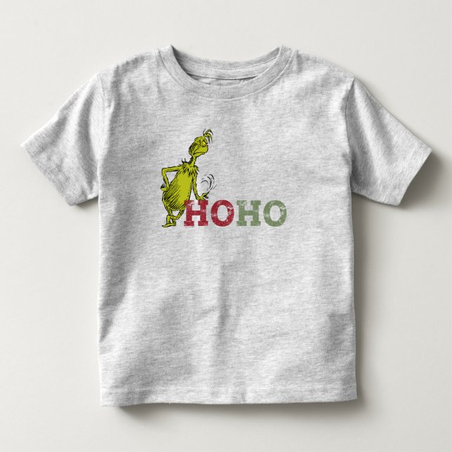 Camiseta Infantil Grinch | Ho Ho Ho (Frente)