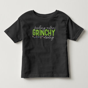 Camiseta Infantil Grinch   Sentindo-me Extra Grinchoso Hoje