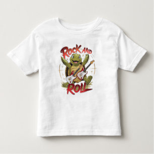 Camiseta Infantil Groovy Turtle Fazendo Rochas E Rolos