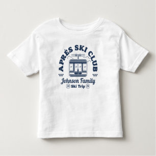 Camiseta Infantil Grupo de Esqui Personalizado da Família Apres Ski 