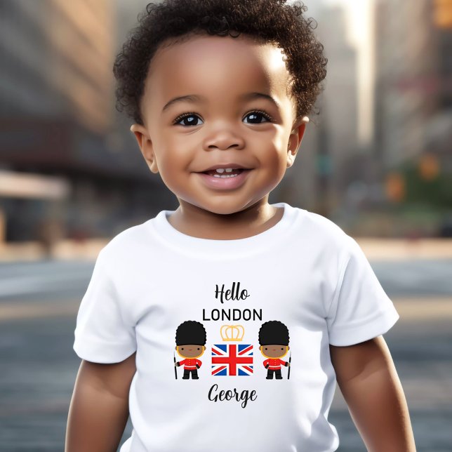 Camiseta Infantil Guarda Dark Skin Name Toddler T-Shirt (London Guards Dark Skin Name Toddler T-Shirt)