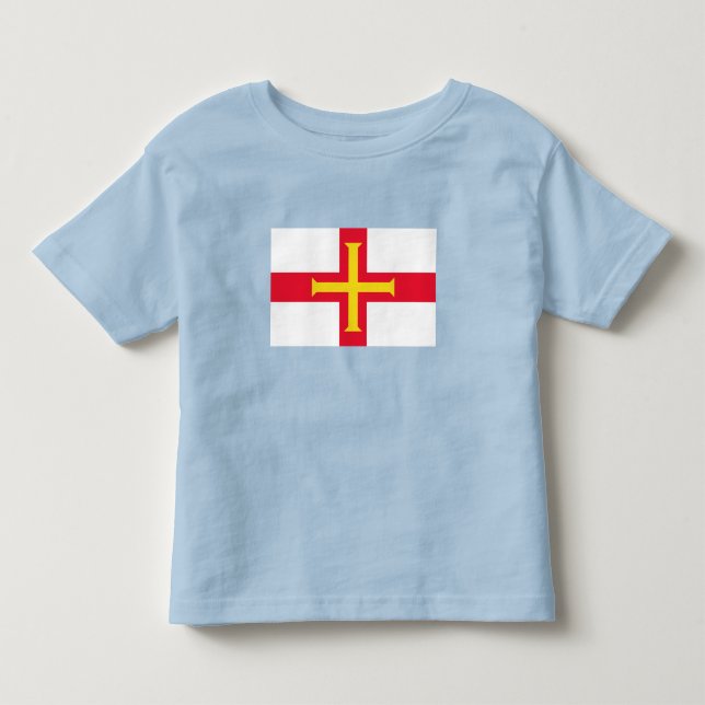 Camiseta Infantil Guernsey Flag (Frente)