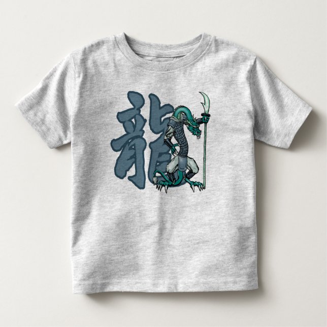 Camiseta Infantil Guerreiros do zodíaco: Ano do dragão, dos miúdos e (Frente)