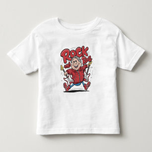 Camiseta Infantil Guitarrista Groovy de Rock And Roll Tocando