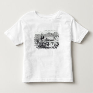 Camiseta Infantil Gulliver transportou ao Lilliputian