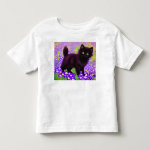Camiseta Infantil Gustav Klimt Black Kitten
