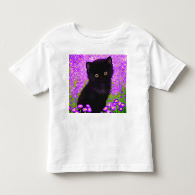 Camiseta Infantil Gustav Klimt Cat (Frente)