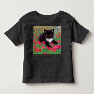 Camiseta Infantil Gustav Klimt Tuxedo Cat