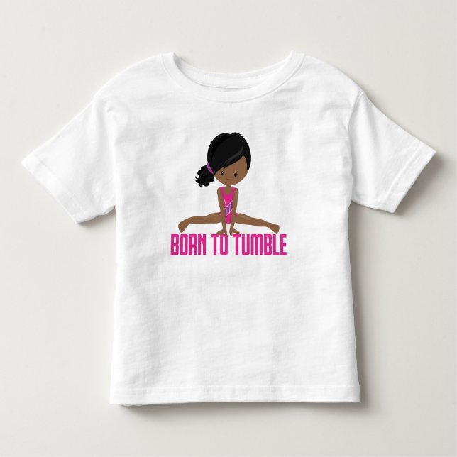 Camiseta Infantil Gymnast - Afro-Americano (Frente)