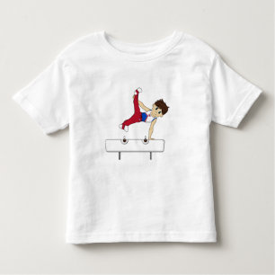 Camiseta Infantil Gymnast fofo em Pommel Horse Tee
