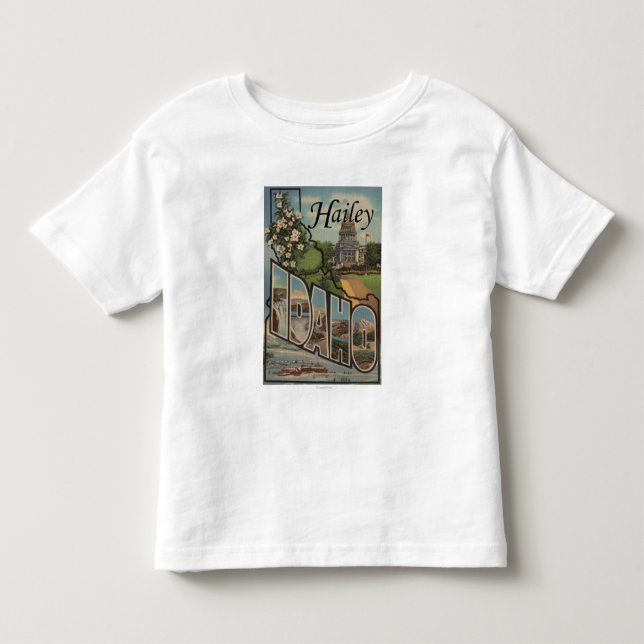 Camiseta Infantil Hailey, letra ScenesHailey de IdahoLarge, (Frente)
