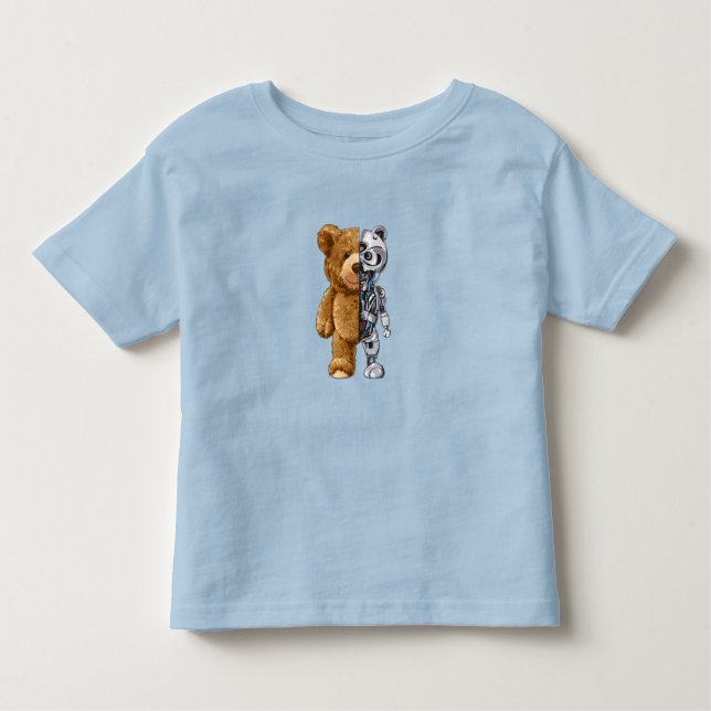 Camiseta Infantil Half Bear Half Robot (Frente)