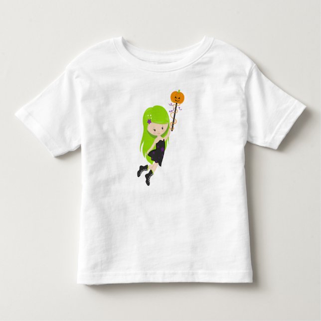 Camiseta Infantil Halloween, Bruxa, Abóbora, Truque Ou Tratar, Boo (Frente)