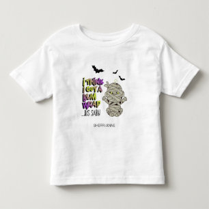Camiseta Infantil Halloween Bum Wrap Mamãe Baby Green ID683
