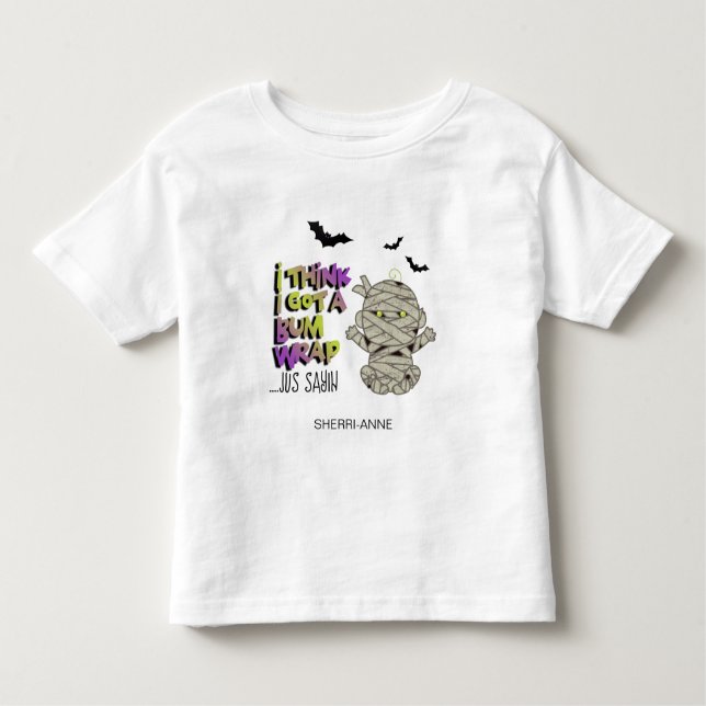 Camiseta Infantil Halloween Bum Wrap Mamãe Green ID683 (Frente)