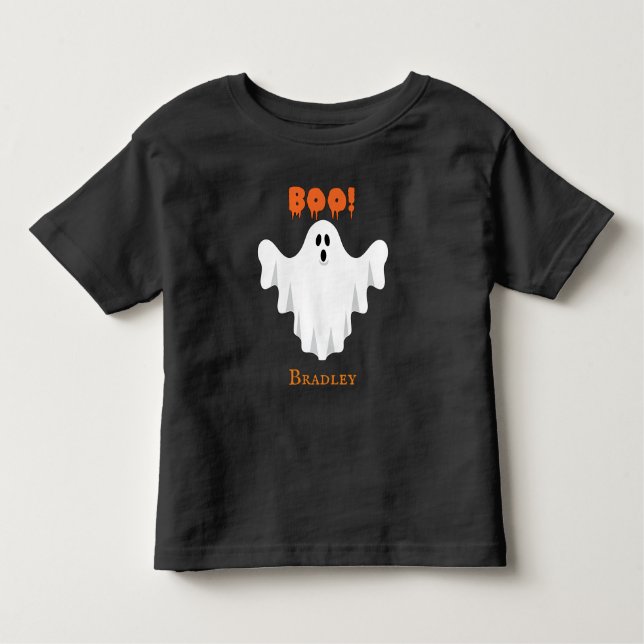 Camiseta Infantil Halloween Cute Boo Ghost Toddler (Frente)