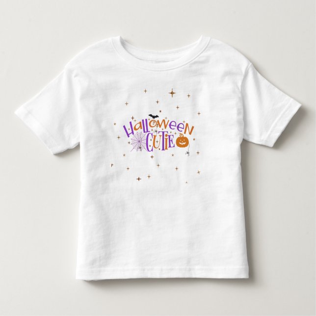 Camiseta Infantil Halloween Cutie - Pumpkin Bat Spider Web (Frente)