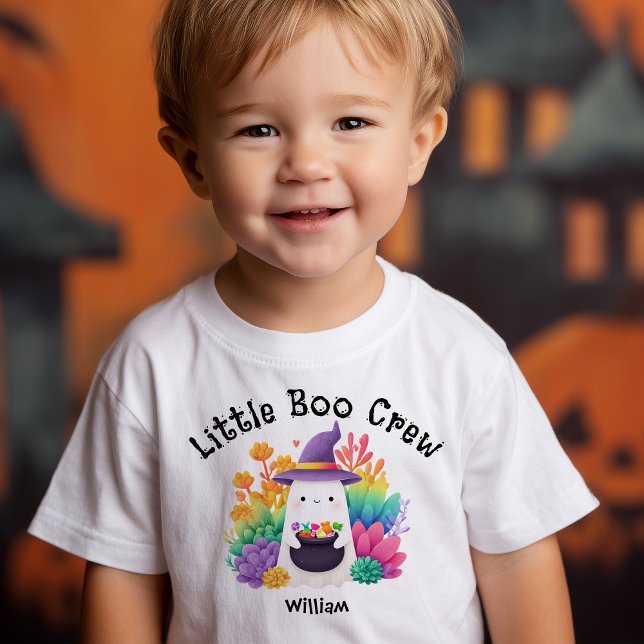 Camiseta Infantil Halloween Da Pequena Tripulação (Little Boo Crew Halloween Toddler T-shirt)