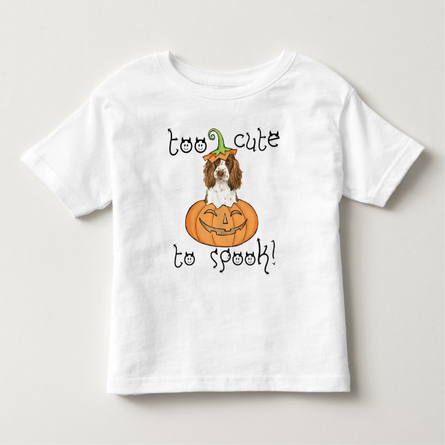 Camiseta Infantil Halloween English Springer Spaniel T Shirt (Frente)