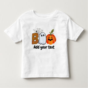 Camiseta Infantil Halloween Engraçado Boo Personalizado