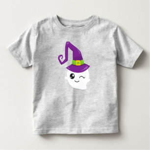 Camiseta Infantil Halloween, Fantasma, Chapéu De Bruxas, Truque Ou T