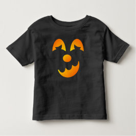 Camiseta Infantil Halloween Jack-o'-lanterna Rosto Engraçado