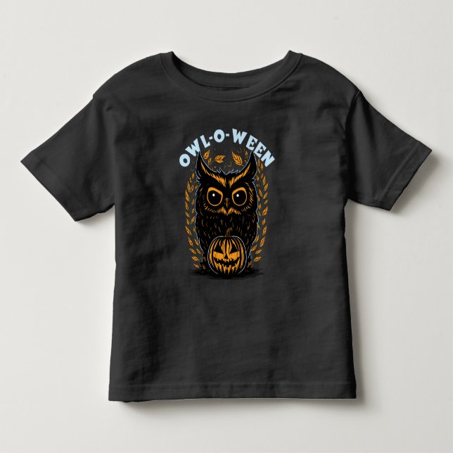Camiseta Infantil Halloween Owl (Frente)