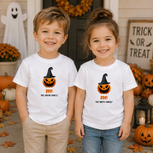 Camiseta Infantil Halloween Pumpkin "BOO!" - Nome Personalizado