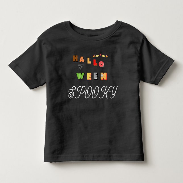 Camiseta Infantil Halloween Spooky Toddler Black (Frente)