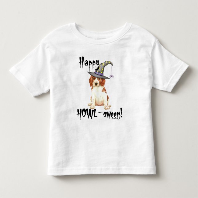 Camiseta Infantil Halloween Welsh Springer Spaniel (Frente)