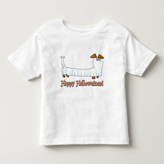Camiseta Infantil Halloweiner Dachshund (Frente)