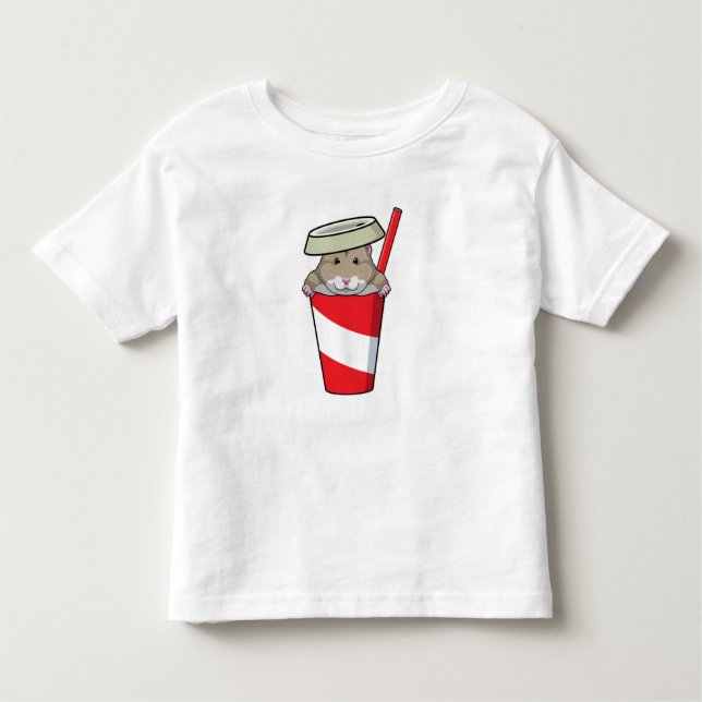 Camiseta Infantil Hamster com Bebida (Frente)