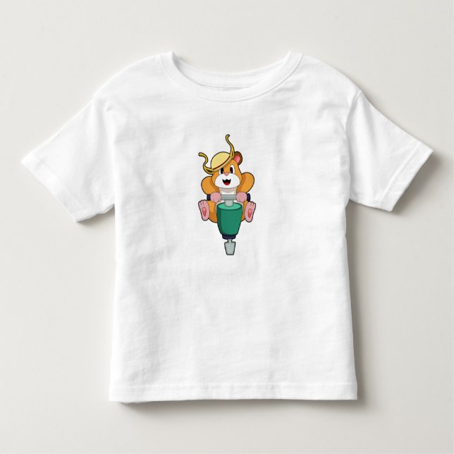 Camiseta Infantil Hamster com Jackhammer (Frente)