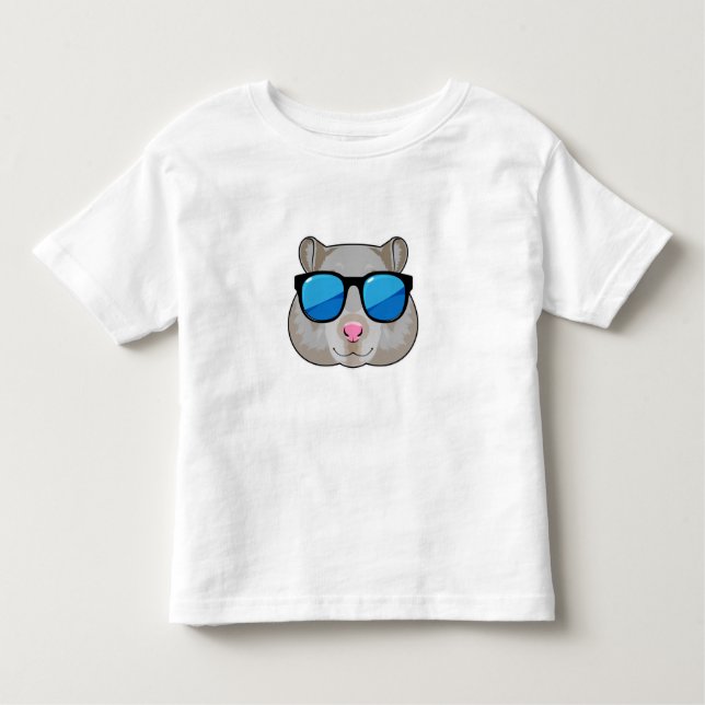 Camiseta Infantil Hamster com óculos de sol (Frente)