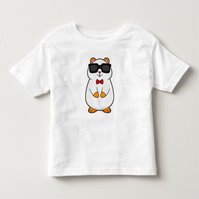 Camiseta Infantil Hamster com óculos de sol e Arco (Frente)