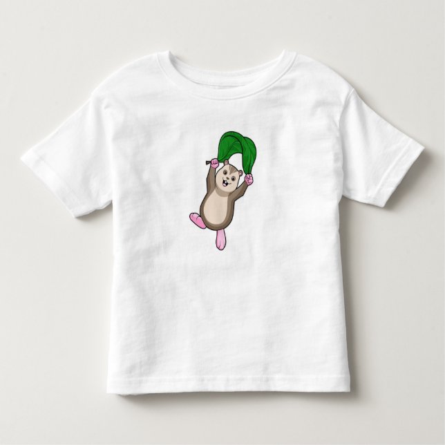 Camiseta Infantil Hamster com Paraquedas (Frente)