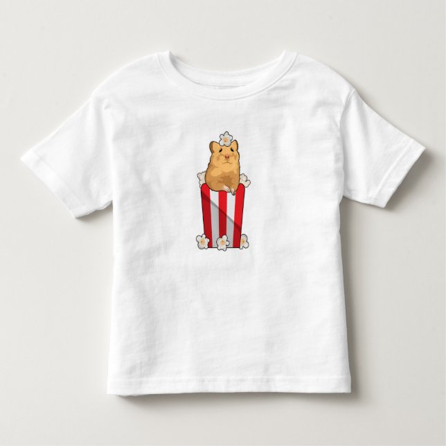 Camiseta Infantil Hamster com pipoca (Frente)