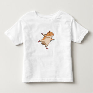 Camiseta Infantil Hamster nas Pernas Estressantes de Yoga
