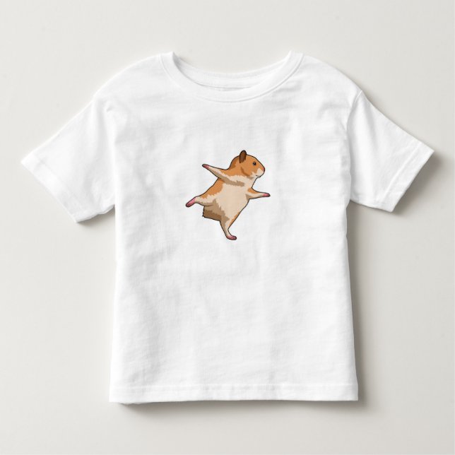 Camiseta Infantil Hamster nas Pernas Estressantes de Yoga (Frente)