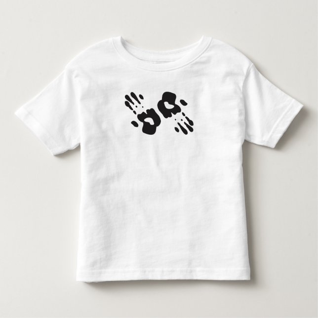 Camiseta Infantil Handprints preto (Frente)